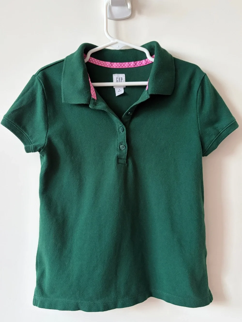 2pc Bundle GAP Kids Dark Green Polo School Uniform Shirts size S 6-7 shortsleeve